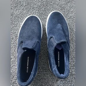 Men’s Club Monaco Suede slip on sneakers